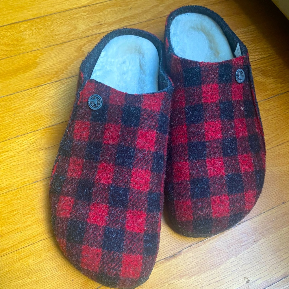 BIRKENSTOCK Zermatt Shearling Wool Felt SLIPPERS Sz EU39/US 8/8.5